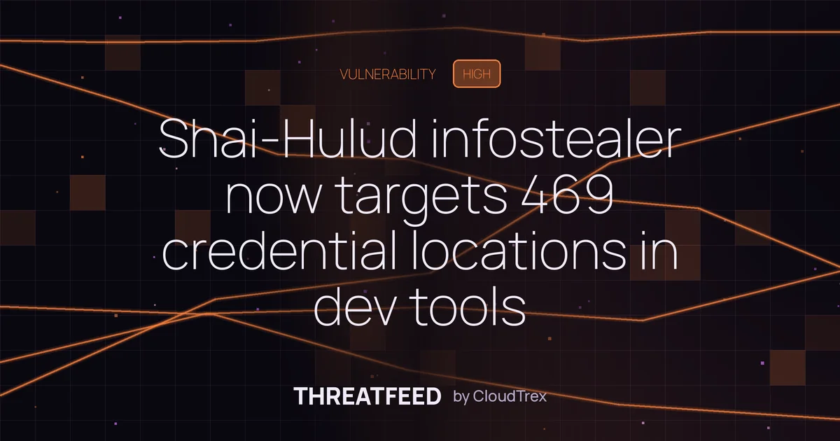 Shai-Hulud infostealer now targets 469 credential locations in dev tools