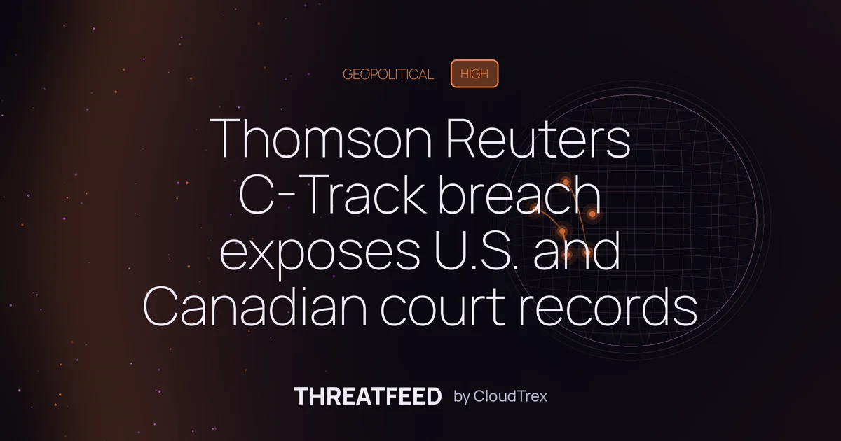 Thomson Reuters C-Track breach exposes U.S. and Canadian court records