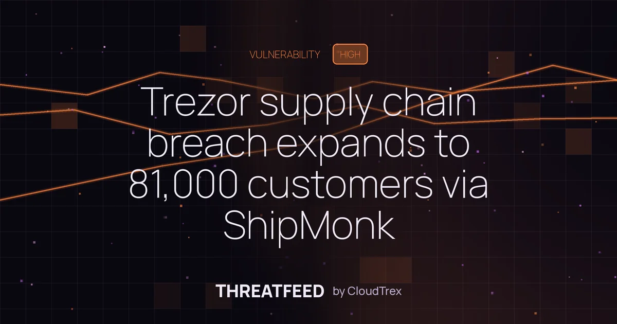 Trezor shipping partner breach exposes 81,000 customer records via Metabase