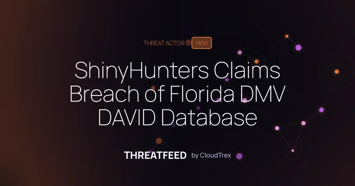 ShinyHunters Claims Breach of Florida DMV DAVID Database