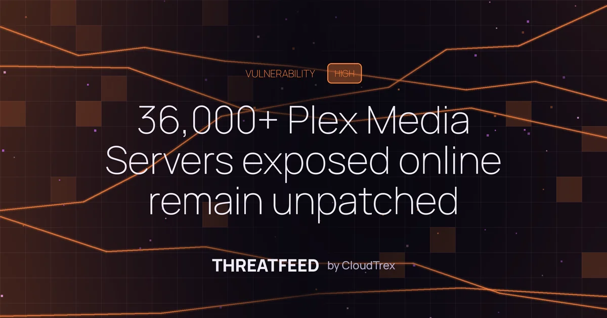 36,000 Plex Media Servers remain unpatched against undisclosed flaws
