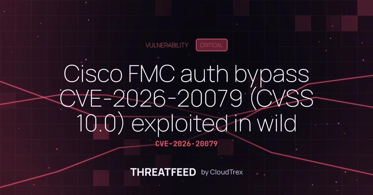 Cisco Secure FMC auth bypass CVE-2026-20079 actively exploited