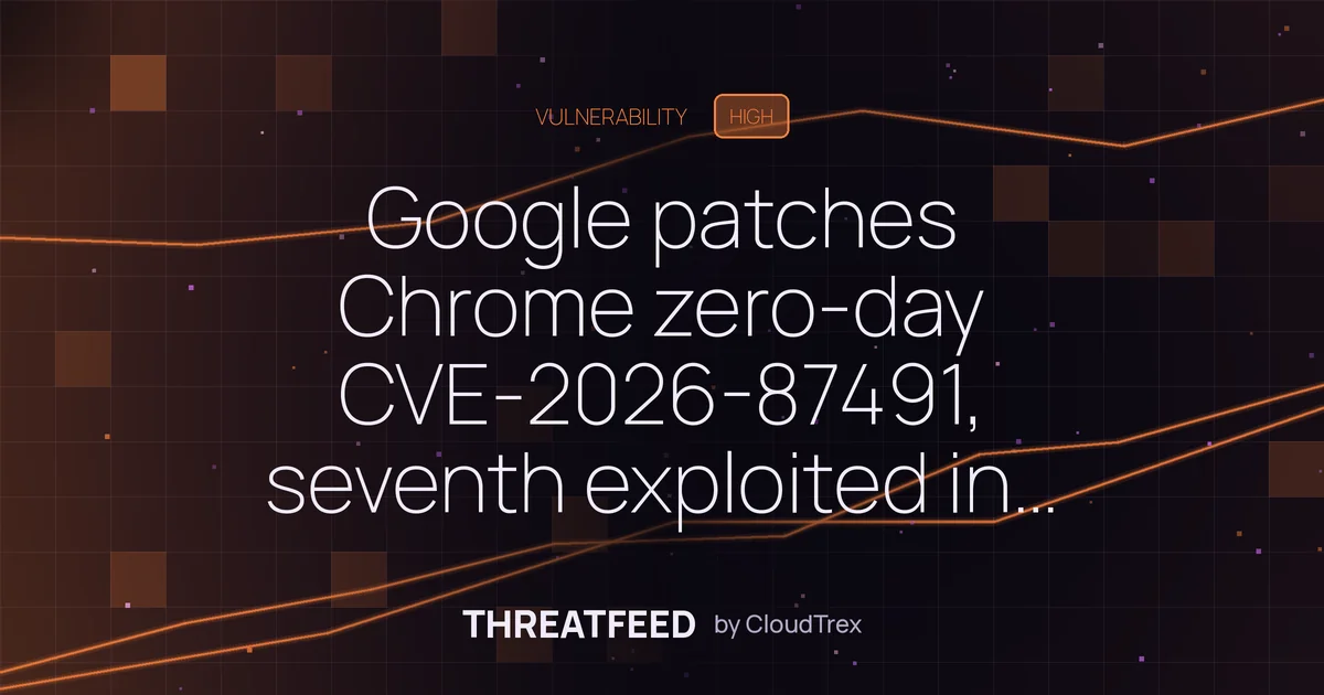 Chrome zero-day CVE-2026-87491 exploited in wild, seventh in 2024