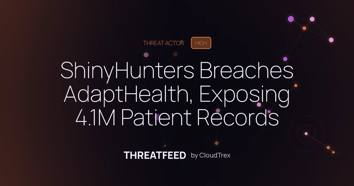 ShinyHunters Breaches AdaptHealth, Exposing 4.1M Patient Records