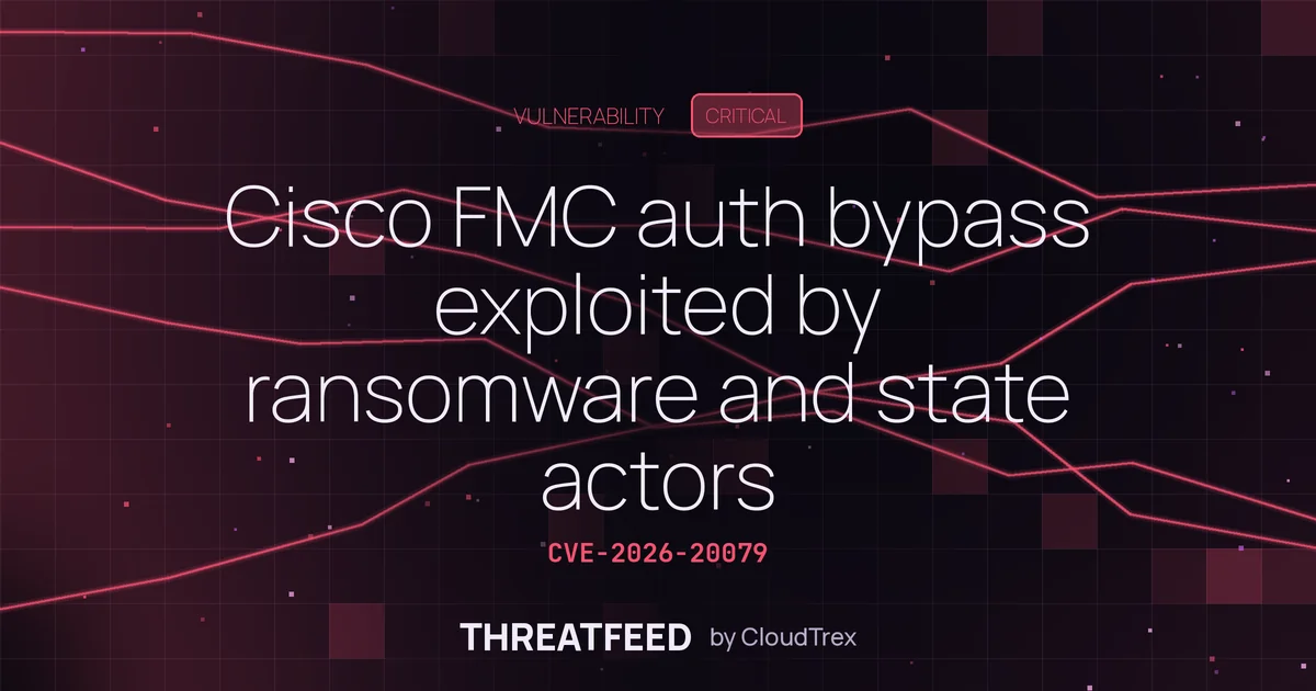 Cisco FMC auth bypass exploited by ransomware and state actors