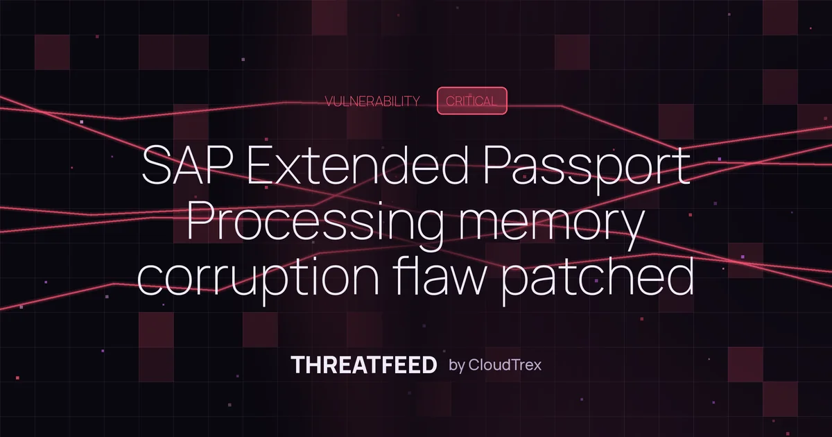 SAP Extended Passport Processing memory corruption flaw patched
