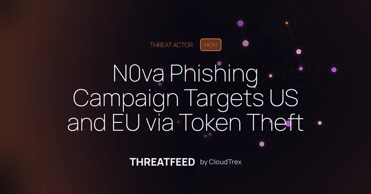 N0va Targets US and EU Orgs with Token-Theft Phishing Campaigns