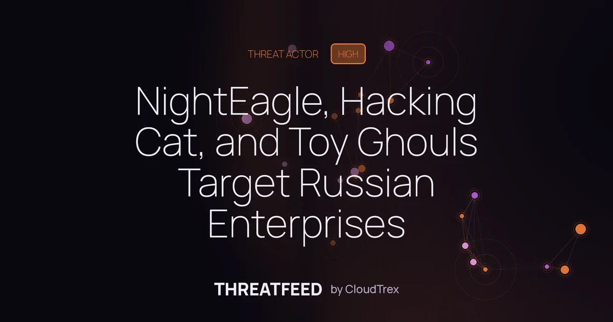 NightEagle, Hacking Cat, and Toy Ghouls Target Russian Enterprises