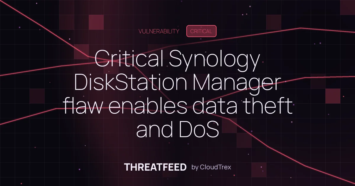 Critical Synology DiskStation Manager flaw enables data theft and DoS