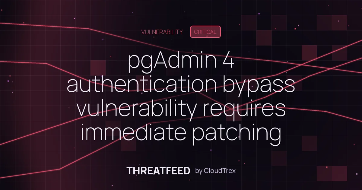 Authentication bypass in pgAdmin 4 requires immediate patching