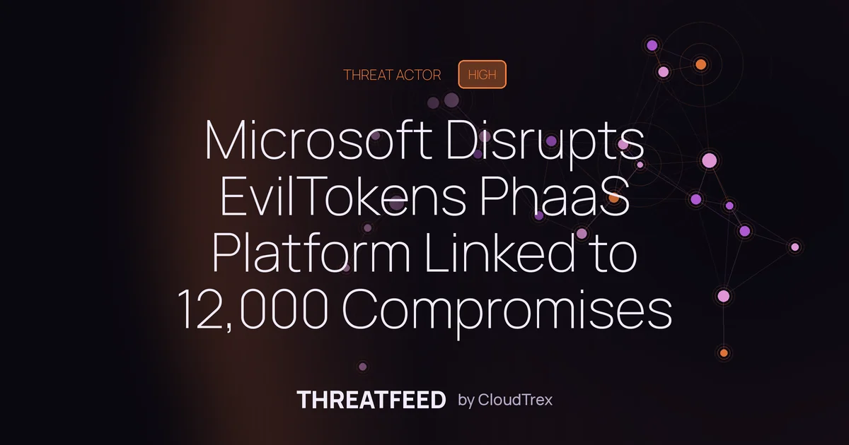 Microsoft Dismantles EvilTokens PhaaS Platform Linked to 12K Compromises
