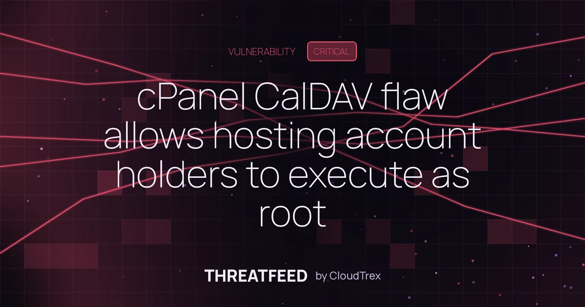 cPanel CalDAV flaw allows hosting account holders to execute code as root