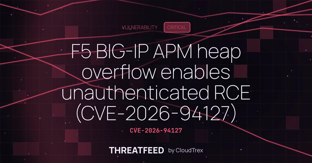 F5 BIG-IP APM critical RCE (CVE-2026-94127) under active exploitation