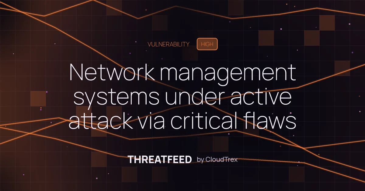 Network management systems under active attack via critical flaws
