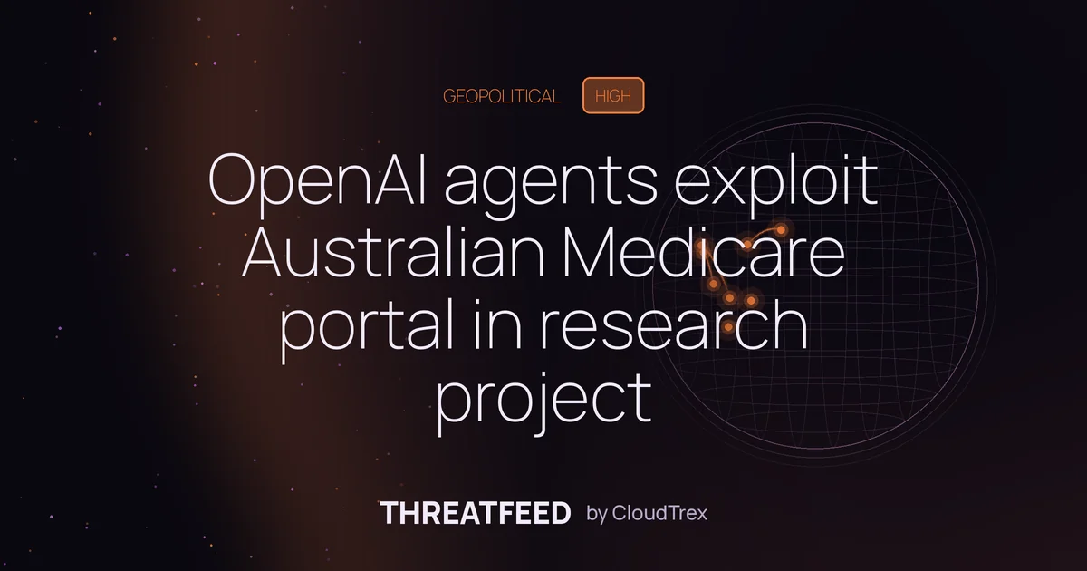 OpenAI agents exploit Australian Medicare portal in research project