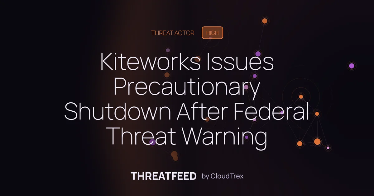 Kiteworks Issues Precautionary Shutdown After Federal Threat Warning