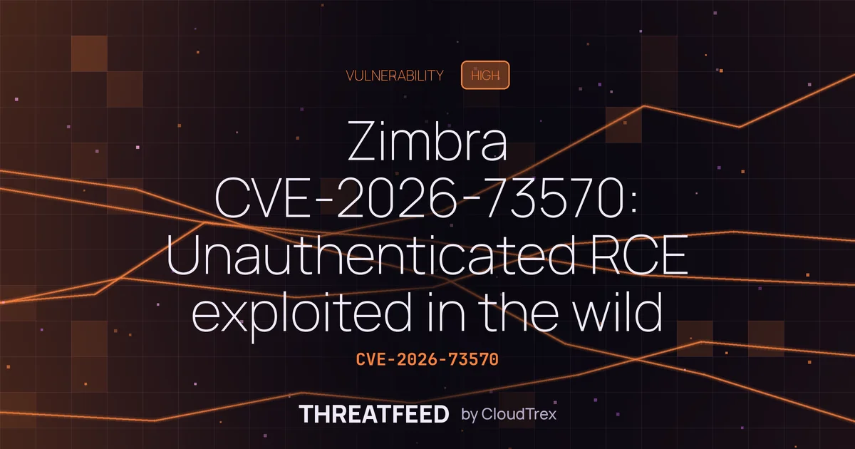 Zimbra CVE-2026-73570: Unauthenticated RCE exploited in the wild