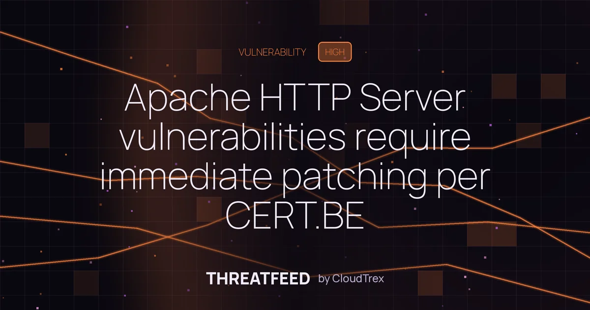 Apache HTTP Server vulnerabilities require immediate patching