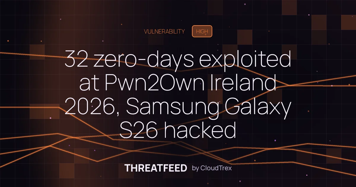 32 zero-days exploited at Pwn2Own Ireland 2026, Samsung Galaxy S26 hacked