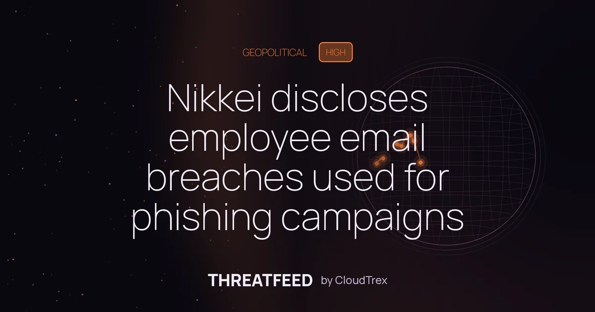 Nikkei discloses dual email account breaches, phishing campaign