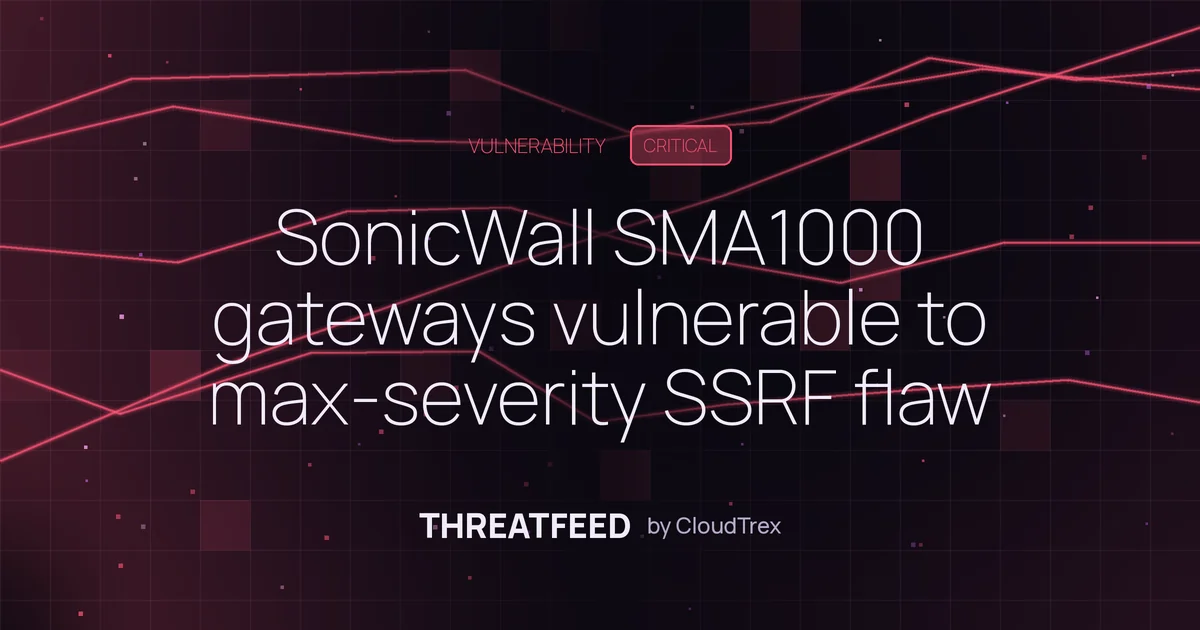 SonicWall SMA1000 gateways vulnerable to unauthenticated SSRF flaw