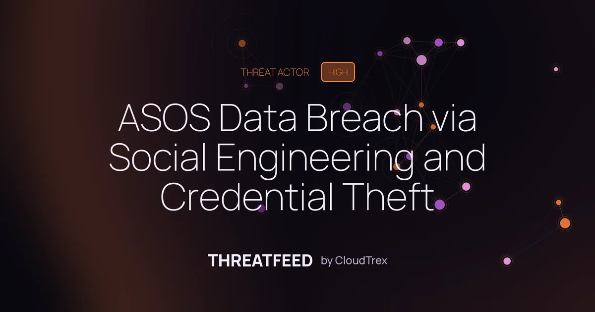 ASOS Data Breach: Social Engineering and Credential Theft Campaign