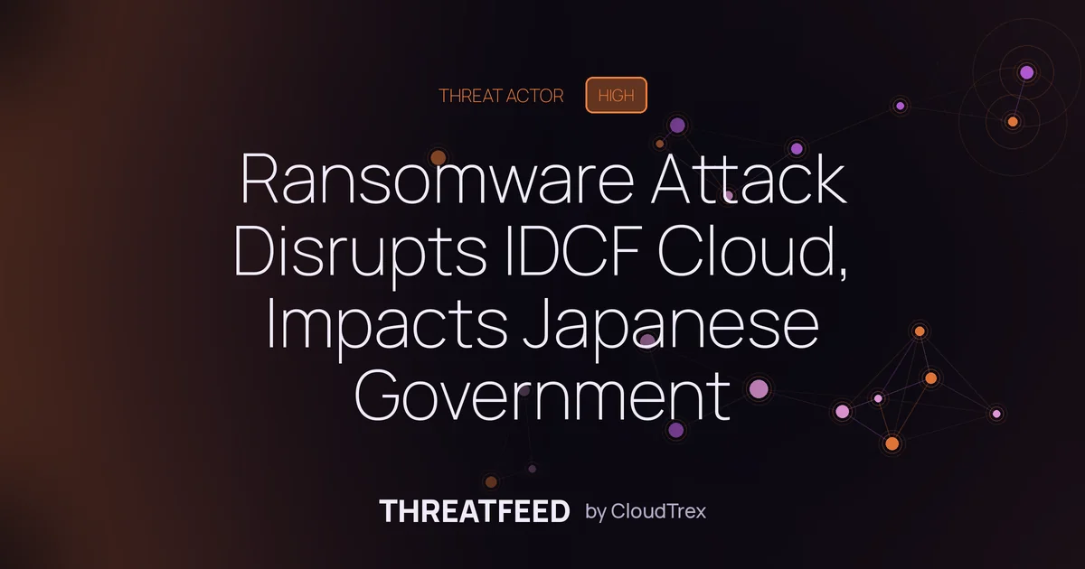Ransomware campaign disrupts IDCF Cloud, impacts Japanese govt clients