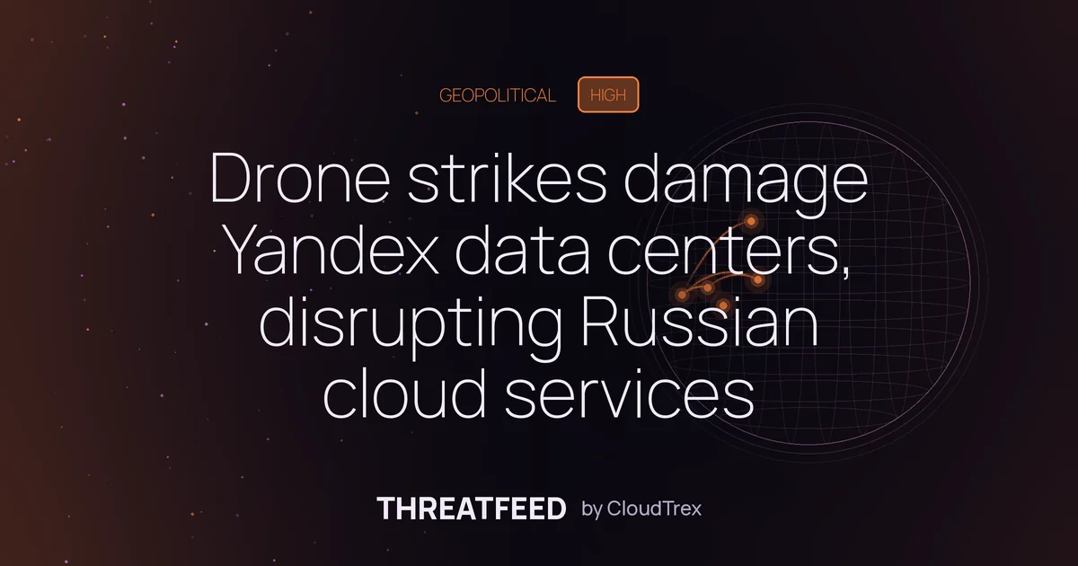 Drone strikes damage Yandex data centers, disrupting Russian cloud services