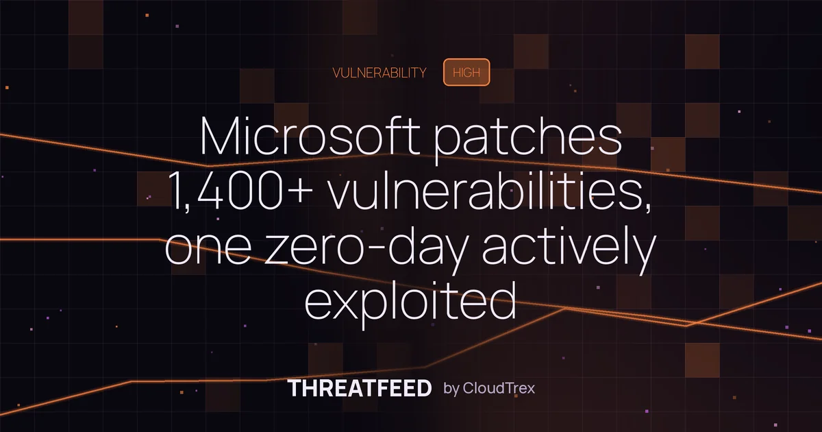 Microsoft patches 1,400+ vulnerabilities; one zero-day exploited in wild