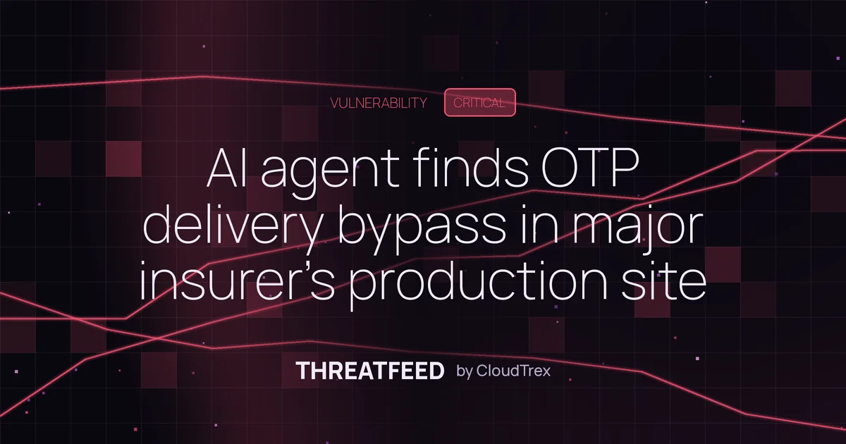 AI agent finds OTP delivery bypass in major insurer's production site