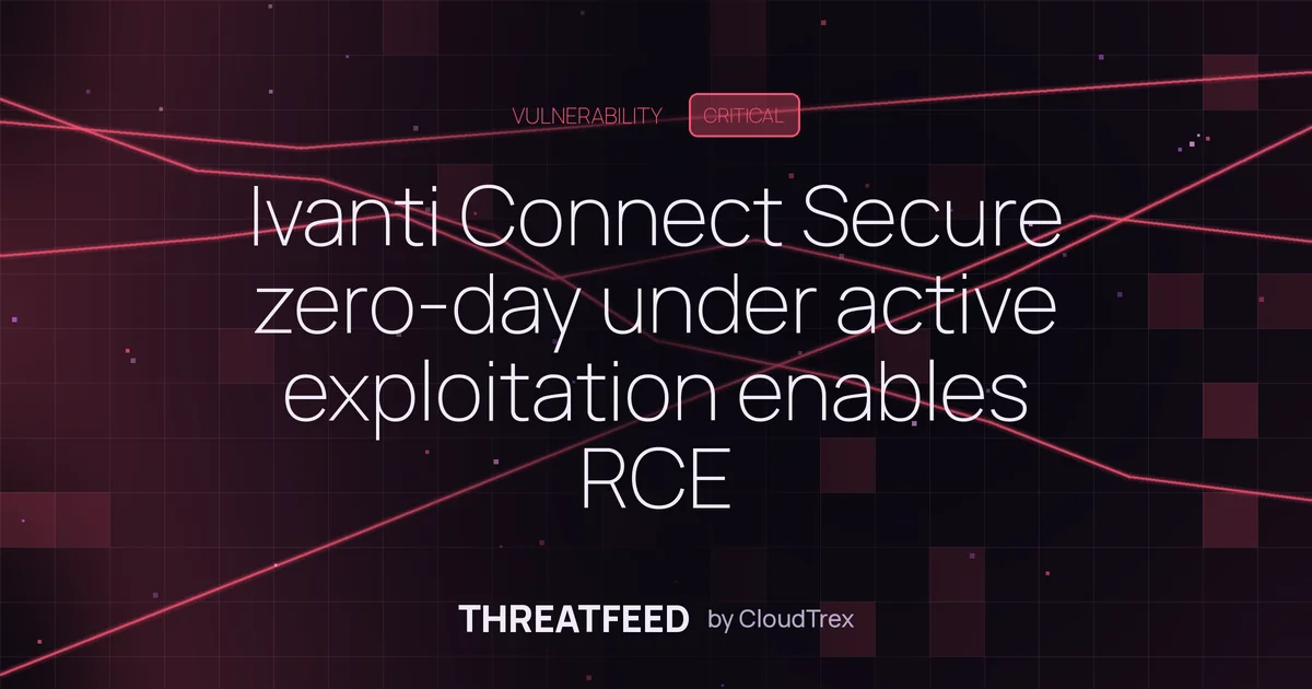 Ivanti Connect Secure zero-day under active exploitation (RCE)