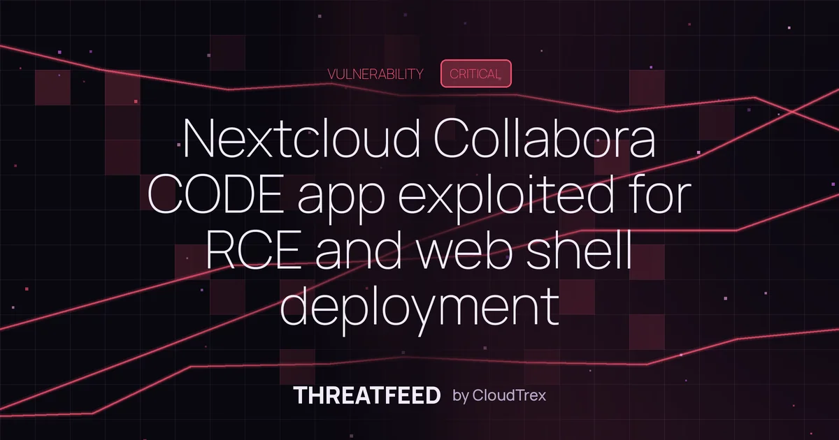 Nextcloud Collabora CODE app RCE exploited in wild since September 10