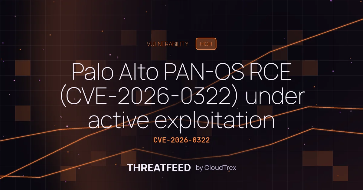 Palo Alto PAN-OS RCE (CVE-2026-0322) under active exploitation
