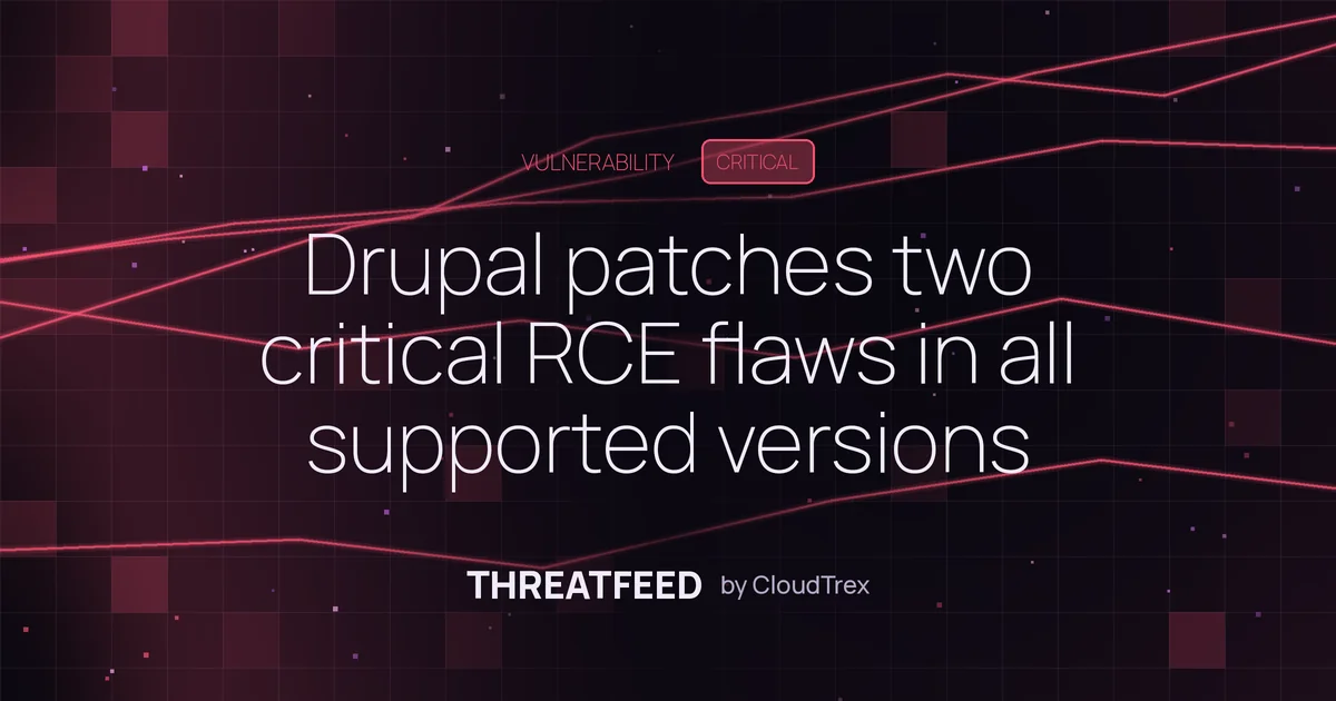 Drupal patches two critical RCE flaws in all supported versions