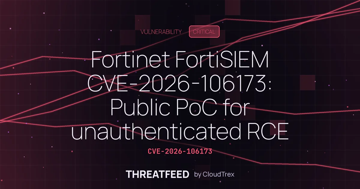 Fortinet FortiSIEM CVE-2026-106173: PoC exploit for unauthenticated RCE