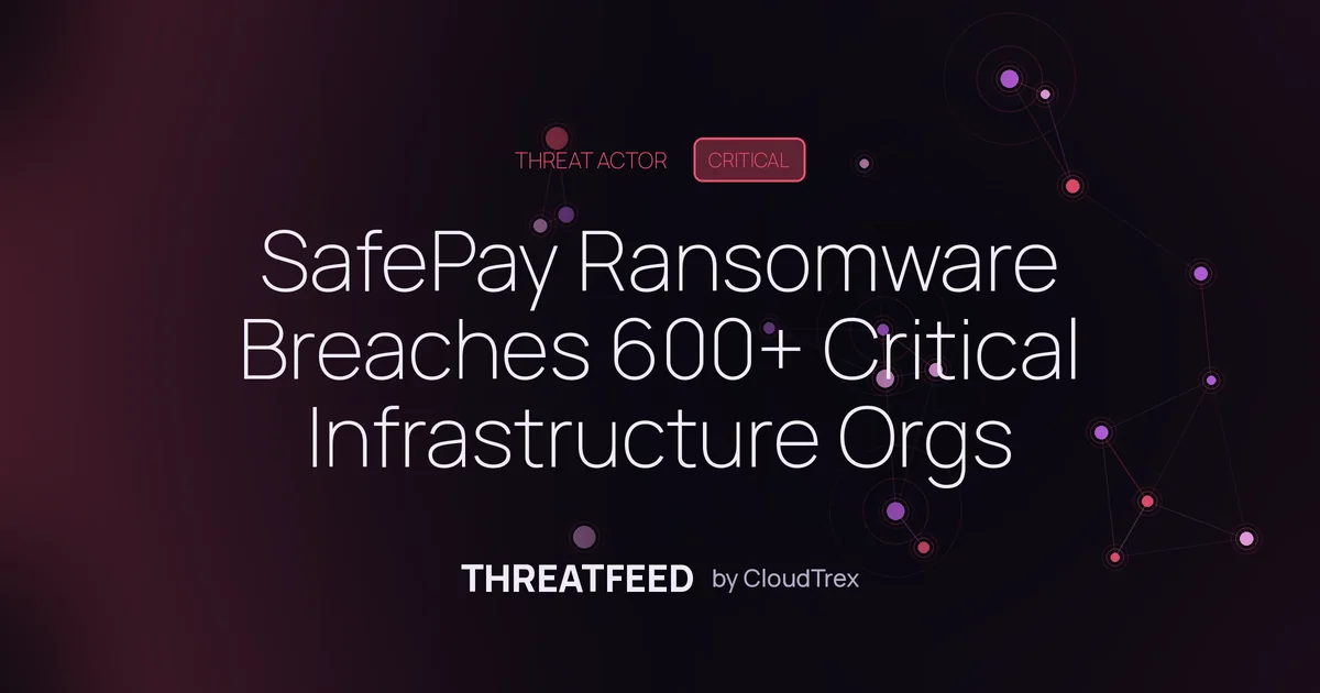 SafePay Ransomware Breaches 600+ Critical Infrastructure Orgs