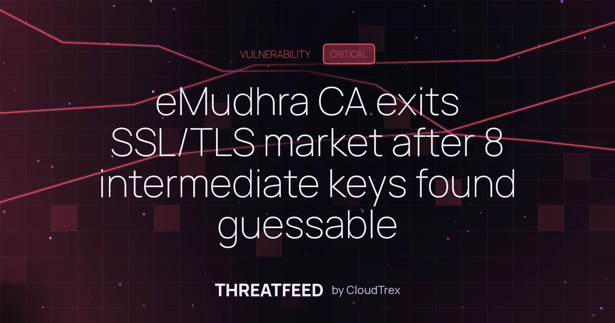 eMudhra CA exits SSL/TLS business after 8 intermediate keys found guessable