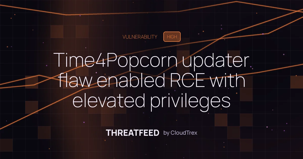 Time4Popcorn updater flaw enabled RCE with elevated privileges