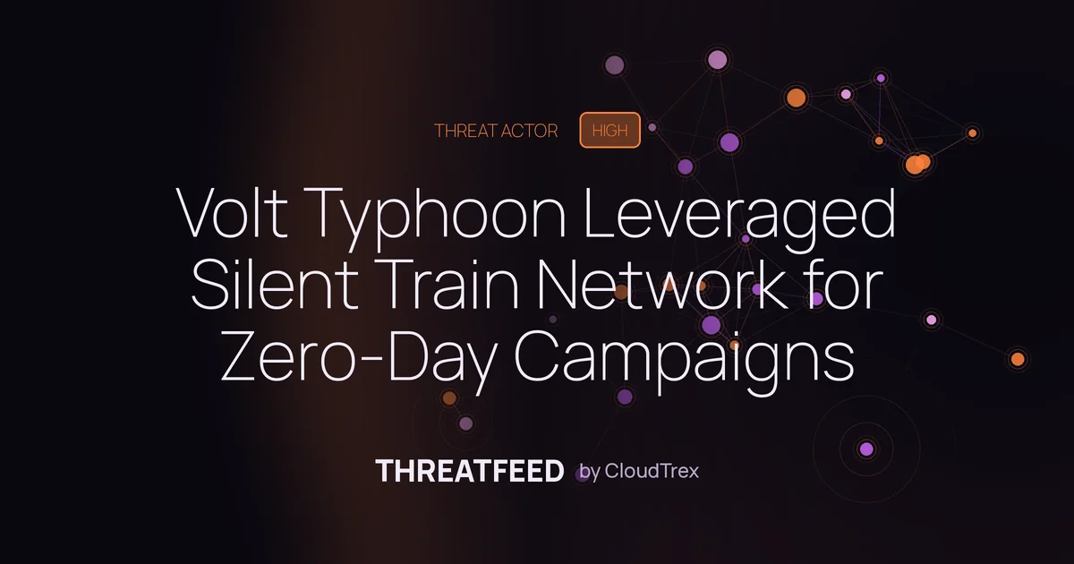 Volt Typhoon Leveraged Silent Train Network for Zero-Day Campaigns